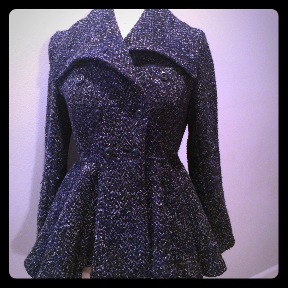 Navy Free People Peplum Jacket